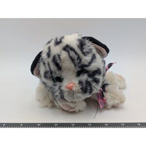 Tyco Jungle Kitty Kitty Kittens Plush Snow Leopard Collar Purrs Stuffed Animal